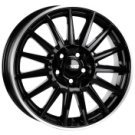 Alu kola CMS C23, 17x7.5 5x112 ET40, černá lesklá + leštěný límec