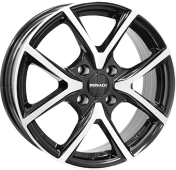 Alu kola MONACO WHEELS 2 CL2, 17x7 4x108 ET25, černá lesklá + leštění