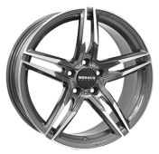 Alu kola MONACO WHEELS GP1, 18x8 5x120 ET35, šedivá + leštění