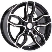 Alu kola Racing Line B1251, 18x8 5x160 ET48, černá + leštění (zátěžová)