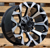 Alu kola Racing Line B1521, 18x9 6x139.7 ET, černá + leštění (zátěžová)