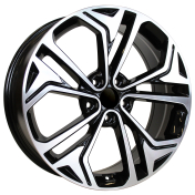 Alu kola Racing Line B5519, 19x7.5 5x114.3 ET50, černá + leštění