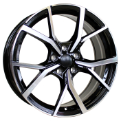 Alu kola Racing Line B5801, 18x7.5 5x112 ET45, černá + leštění