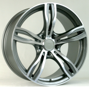 Alu kola Racing Line E492, 18x8 5x120 ET30, šedivá + leštění