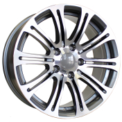 Alu kola Racing Line E568, 18x8 5x120 ET34, šedivá + leštění