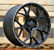 Alu kola Racing Line FBX120, 19x8.5 5x112 ET40, Černá + leštěný límec (zátěžová)