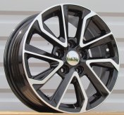 Alu kola Racing Line FE177, 16x7 5x114.3 ET40, černá + leštění