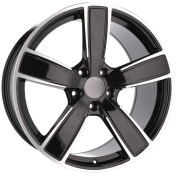 Alu kola Racing Line H5082, 22x11 5x130 ET58, černá + leštění