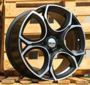 Alu kola Racing Line I5162, 18x8 5x112 ET45, Černá matná + leštění