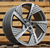 Alu kola Racing Line I5639, 20x9 5x112 ET38, šedivá matná + leštění