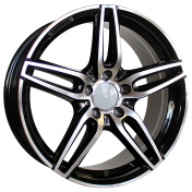 Alu kola Racing Line XE225, 19x8.5 5x112 ET43, černá + leštění