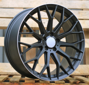 Alu kola Racing Line YS1180, 19x8.5 5x112 ET40, Černá + leštěný límec (zátěžová)