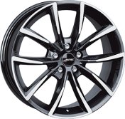 Alu kola AUTEC ASTANA, 18x8 5x114.3 ET46, černá lesklá + leštění