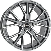 Alu kola AVUS VELGEN AF18, 19x8.5 5x112 ET40, šedivá matná + leštění