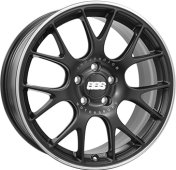 Alu kola BBS CHR, 19x10 5x130 ET38, černá matná + leštění