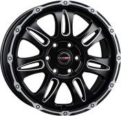 Alu kola BORBET CW8, 18x8 6x120 ET45, černá matná + leštění (zátěžová)