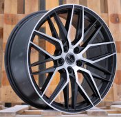 Alu kola Haxer HX035, 19x8.5 5x114.3 ET40, Černá matná + leštění