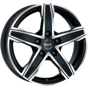 Alu kola MAK KING 5, 17x7.5 5x112 ET51, černá matná + leštění (zátěžová)