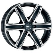 Alu kola MAK KING 6, 16x7 6x114.3 ET45, černá matná + leštění (zátěžová)