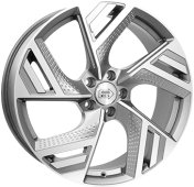 Alu kola MILLE MIGLIA MME-5, 20x8 5x112 ET32, šedivá matná + leštění (zátěžová)