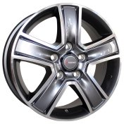 Alu kola Mille Miglia MMKV5, 17x7 5x160 ET55, šedivá + leštění (zátěžová)