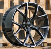 Alu kola Racing Line 3S5997, 17x7.5 5x100 ET42, Černá matná + leštění