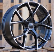 Alu kola Racing Line 3S5997, 17x7.5 5x100 ET42, Černá matná + leštění