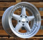 Alu kola Racing Line 7961F, 17x9 5x120 ET25, stříbrná + leštěný límec