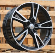 Alu kola Racing Line A043, 19x8 5x112 ET39, černá + leštění