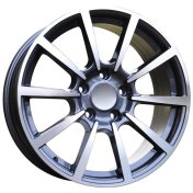 Alu kola Racing Line 1067, 20x8.5 5x130 ET50, šedivá + leštění