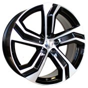 Alu kola Racing Line B0143, 20x8.5 5x108 ET42.5, černá + leštění (zátěžová)