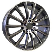 Alu kola Racing Line B1048, 16x7 5x112 ET40, šedivá + leštění