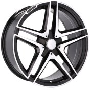 Alu kola Racing Line B1239, 20x9.5 5x112 ET36, černá + leštění