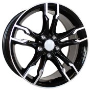 Alu kola Racing Line B1257, 18x8 5x120 ET30, černá + leštění