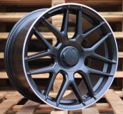 Alu kola Racing Line B1258, 19x8.5 5x112 ET38, černá matná + červený límec