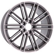 Alu kola Racing Line B1271, 21x11.5 5x130 ET60, šedivá + leštění (zátěžová)