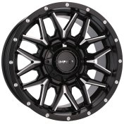 Alu kola Racing Line B1592, 18x9 6x114.3 ET-12, černá matná + leštěný límec