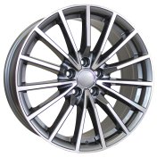 Alu kola Racing Line B5246, 18x8 5x112 ET31, šedivá + leštění