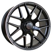 Alu kola Racing Line B5318, 20x9.5 5x112 ET22, Černá matná + leštěný límec (zátěžová)