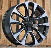 Alu kola Racing Line B5536, 20x8 5x127 ET50, černá + leštění