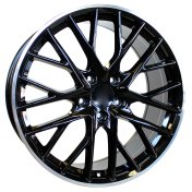 Alu kola Racing Line B5541, 21x9.5 5x130 ET61, Černá + leštěný límec