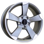 Alu kola Racing Line BK217, 17x7.5 5x112 ET35, šedivá matná + leštění