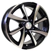 Alu kola Racing Line BK575, 15x6.5 4x108 ET25, černá + leštění