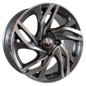 Alu kola Racing Line BK607, 16x7 4x108 ET25, šedivá + leštění