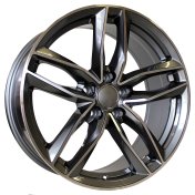 Alu kola Racing Line BK690, 18x8 5x112 ET39, šedivá + leštění