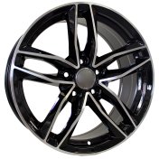 Alu kola Racing Line BK690, 18x8 5x112 ET39, černá + leštění