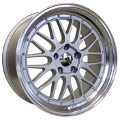 Alu kola Racing Line BK848, 19x9.5 5x120 ET38, stříbrná + leštěný límec