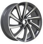 Alu kola Racing Line D2403, 18x8 5x112 ET45, šedivá + leštění