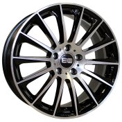 Alu kola ELITE EW02, 18x8 5x112 ET35, černá + leštění celoroční použití