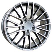 Alu kola Racing Line FE179, 20x10.5 5x130 ET64, šedivá + leštění celoroční použití (zátěžová)